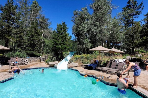 Outdoor pool, a heated pool