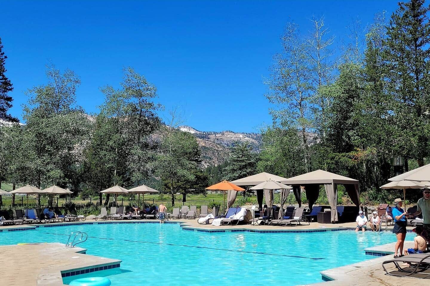 Outdoor pool, a heated pool