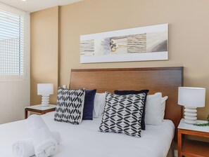 2 bedrooms, iron/ironing board, free WiFi, bed sheets - The Pool Resort Kingscliff - Two Bedroom Ocean View (2222) - Holiday Management Co. (Tweed)