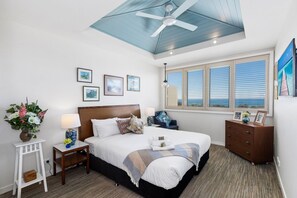 2 bedrooms, bed sheets - The Pool Resort Kingscliff - Two Bedroom Ocean View (2310) - Holiday Management Co. (Tweed)