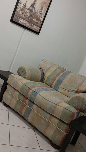 Dúplex estándar | Área de sala de estar | Smart TV de 32 pulgadas con canales por cable, televisión y Netflix