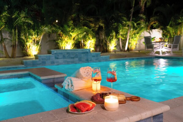 A heated pool