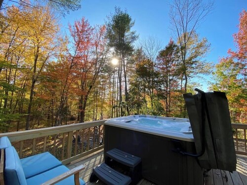 Walk to Downtown Meredith | Private Pool & Hot Tub