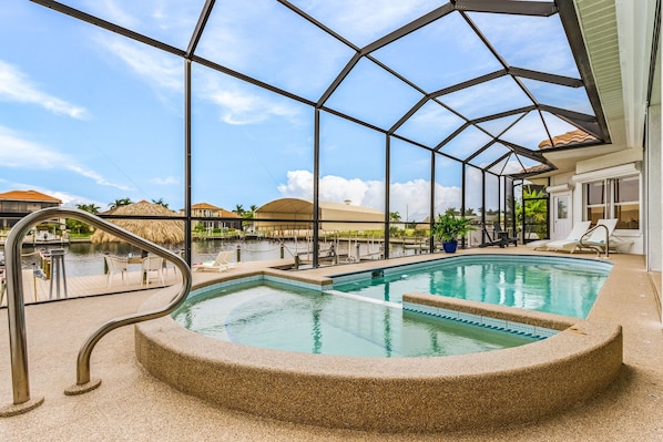Una piscina riscaldata