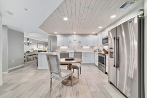 Fridge, microwave, oven, stovetop - The Palms East 115 | Newly Renovated | Private Beachfront Balcony | My Beach Getaways (Orange Beach)