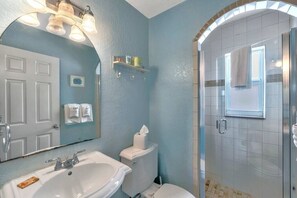 Shower, hair dryer