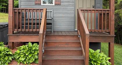 The Fire Cabin sets in the heart of the beautiful Moravian Falls