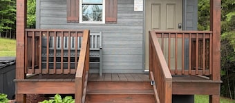 The Fire Cabin sets in the heart of the beautiful Moravian Falls