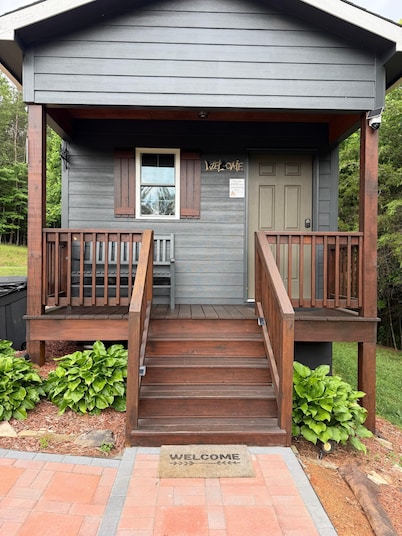 The Fire Cabin sets in the heart of the beautiful Moravian Falls