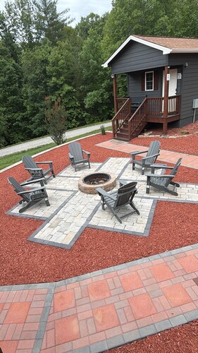The Fire Cabin sets in the heart of the beautiful Moravian Falls
