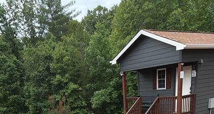 The Fire Cabin sets in the heart of the beautiful Moravian Falls