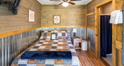 The Fire Cabin sets in the heart of the beautiful Moravian Falls