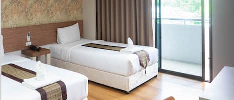 Standard Twin Room | Katil lipat simpan/tambahan, Wi-fi percuma, cadar katil