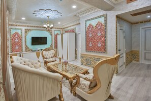 Luxury Double Room, 1 Bedroom | Living area | 43-inch Smart TV with cable channels, TV - Hotel Asian Plaza (Bukhara)