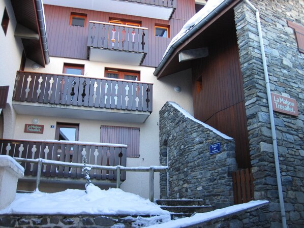 Exterior detail - Functional studio in Montchavin center, near cable car (La Plagne Montchavin Les Coches)