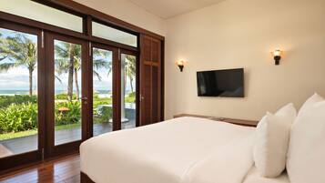 Vila executiva, 4 quartos, vista para o oceano | Roupas de cama premium, edredons de pluma