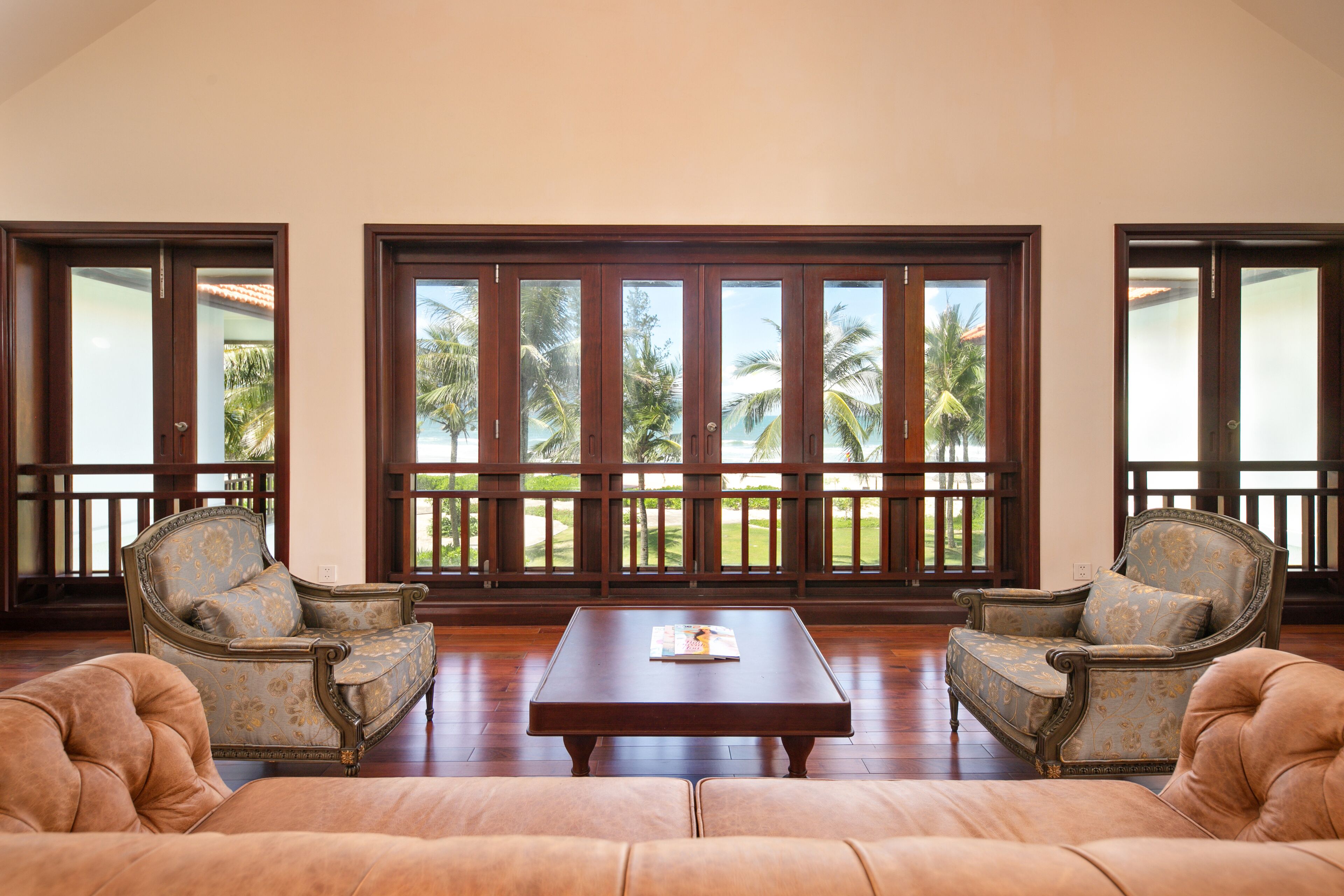 Vila executiva, 4 quartos, vista para o oceano | Roupas de cama premium, edredons de pluma