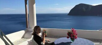 Mela House in Canneto - Sea and Aeolian Islands View from Lipari
