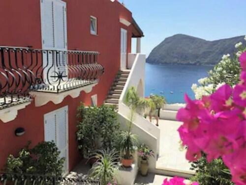 Mela House in Canneto - Sea and Aeolian Islands View from Lipari