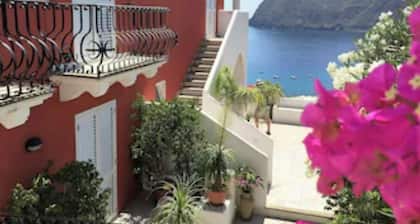Mela House in Canneto - Sea and Aeolian Islands View from Lipari