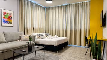 Suite monolocale Luxury | Minibar, con stile personalizzato, con arredamento individuale