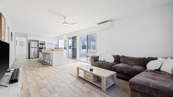 TV, fireplace, DVD player