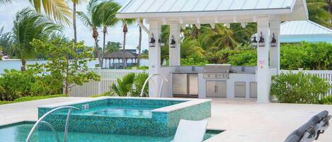 A heated pool