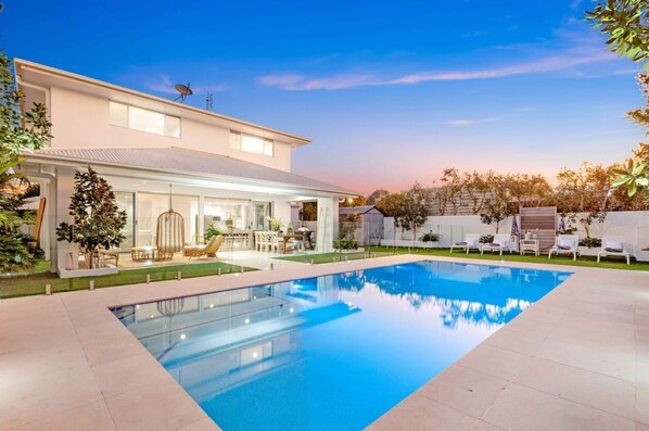 A heated pool