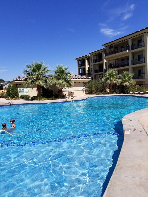 Outdoor pool, a heated pool