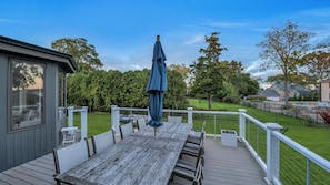 Outdoor dining - Contemporary Colonial home with pristine Peconic bay views, steps to... (Southold)