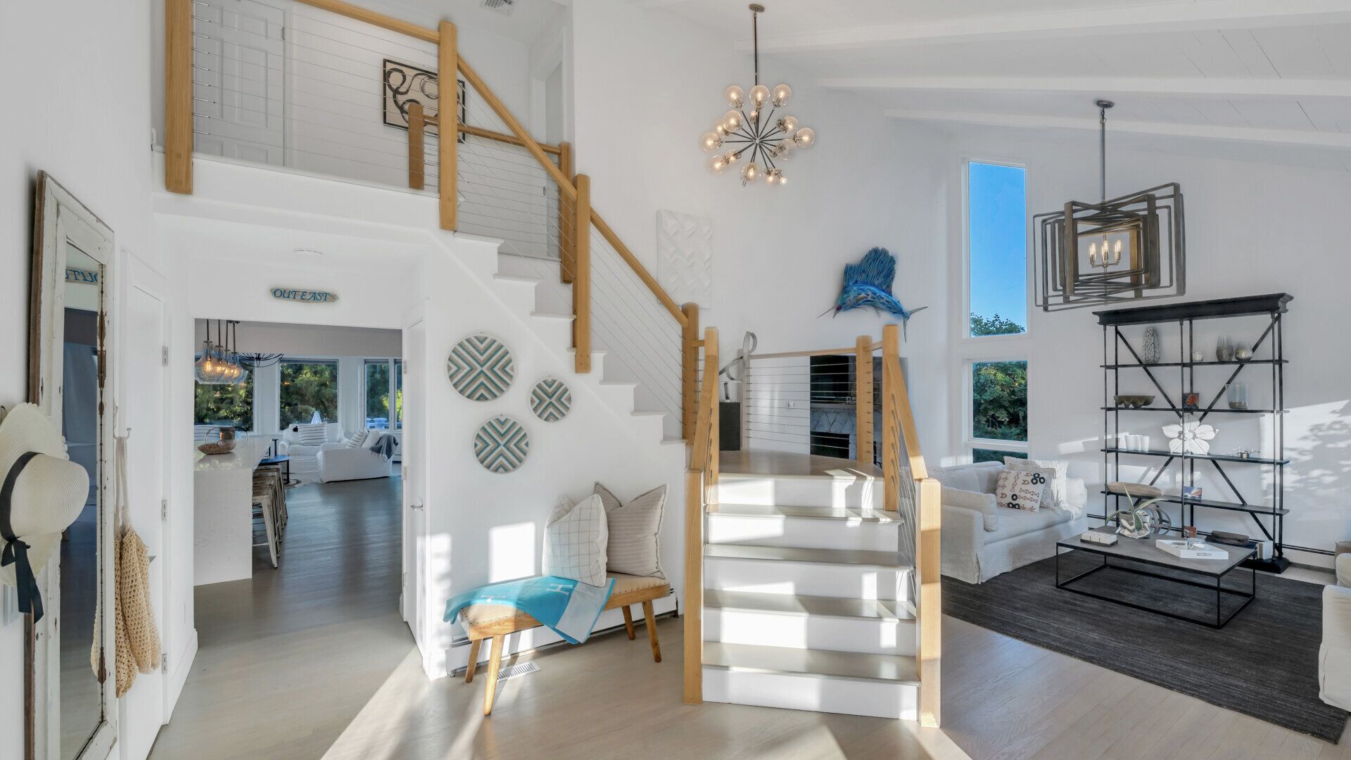 Smart TV, fireplace, stereo