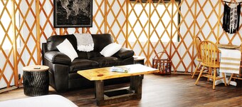 Luxury Yurt for Couples with Hot Tub on Deck