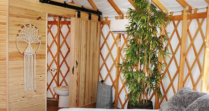 Luxury Yurt for Couples with Hot Tub on Deck