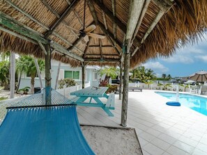 A heated pool