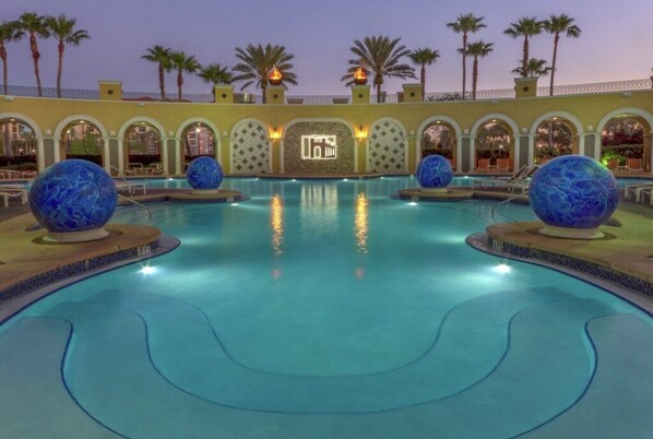 A heated pool
