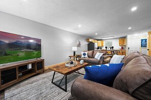 Smart TV, fireplace, video games