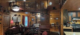 Cabin in the woods overlooking Grenada lake.