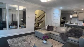 Smart TV, fireplace, printers
