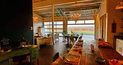 Sleep in a barn while enjoying the luxury accommodations and friendly farm animals on property!