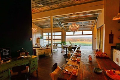 Sleep in a barn while enjoying the luxury accommodations and friendly farm animals on property!