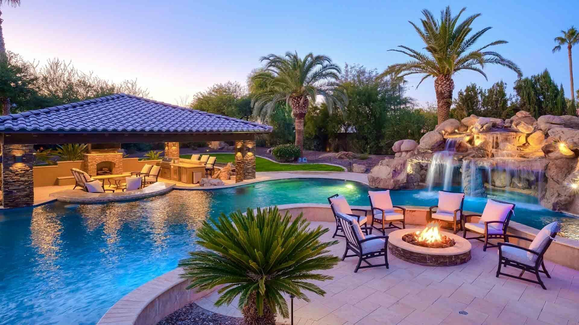 Resort Style Estate with Lazy river, basketball, batting cage, outdoor kitchen!