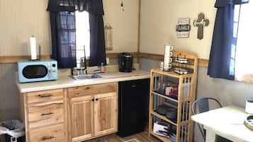 Fridge, microwave, toaster, paper towels