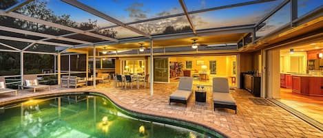 A heated pool