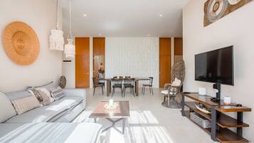 Smart TV, music library, video library