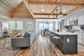 Fernseher, Kamin, Videospiele, Tischtennisplatte