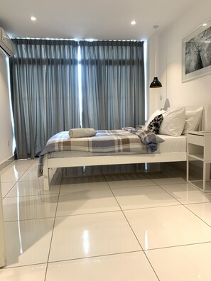 1 habitación y ropa de cama de alta calidad