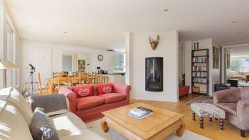 TV, fireplace, DVD player