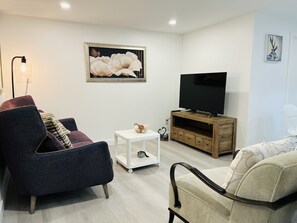 Smart TV, fireplace, printers
