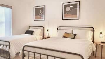 3 habitaciones, escritorio, wifi y ropa de cama