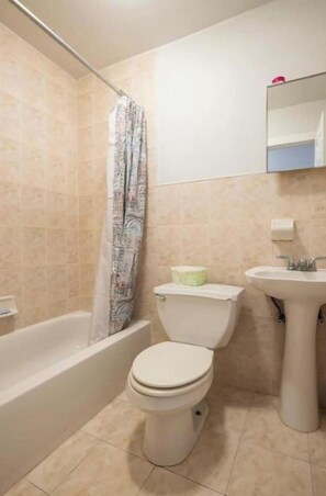 Combined shower/bathtub